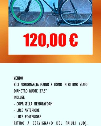 BICI MONOMARCIA MAINO X UOMO 27,5"