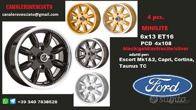 Minilite 6x13 et16 4x108 FORD CITROEN PEUGEOT SAAB