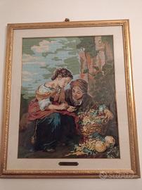 quadro ricamato a mano