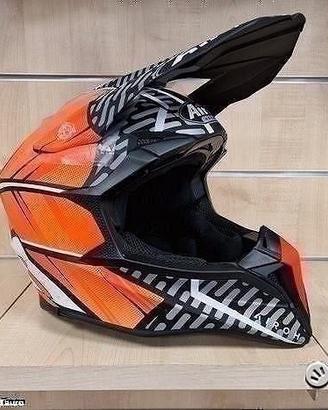 AIROH Casco Cross Wraap - Idol - Orange