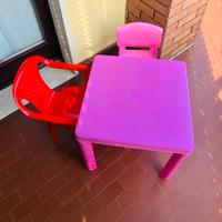 Tavolino gioco +sedie bambini