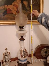 lume antico vetro opalino e decalcomania