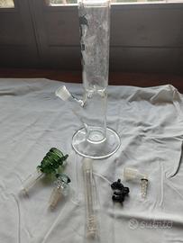 pipa d'acqua, bong, water glass pipe, one hit