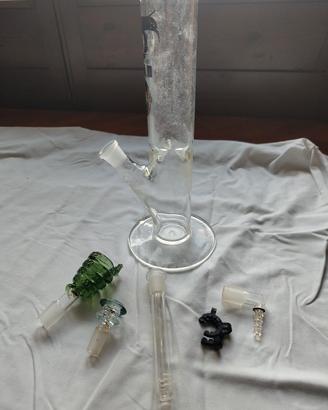 pipa d'acqua, bong, water glass pipe, one hit