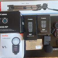 Canon EOS RP + Obiettivi RF 14-105  100-400 + acc