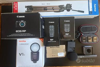 Canon EOS RP + Obiettivi RF 14-105  100-400 + acc
