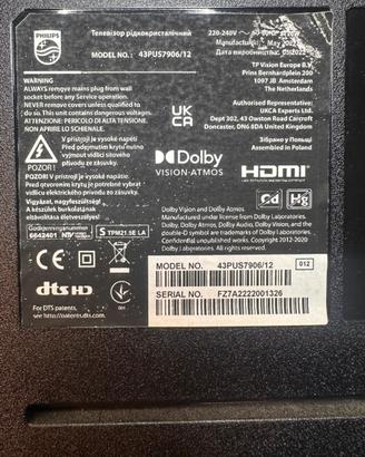 Scheda T-Con Smart tv Philips 43PUS7906/12