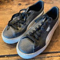 Scarpe Puma basket taglia 39 nere brillanti