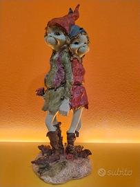 Pixies statuina coppia folletti elfi 32 cm