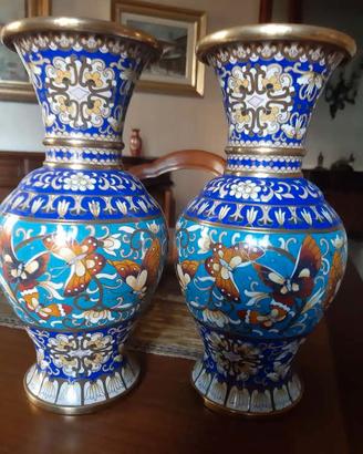 Coppia di vasi cinesi Scuola di Pechino