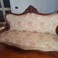 Divano e 2 poltrone stile Luigi Filippo