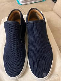 Mocassini in tela blu David Naman