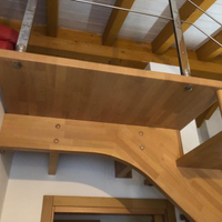 Scala interna legno e acciaio