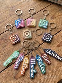 Portachiavi Nome e Tag Nfc Insta