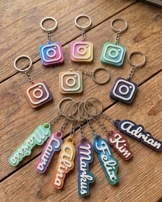 Portachiavi Nome e Tag Nfc Insta