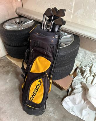 Set mazze da golf più borsa treppiede