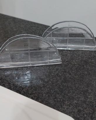2 Portatovaglioli IVV vetro trasparente