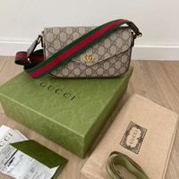 Borsa Gucci "Ophidia" GG Supreme Canvas Beige