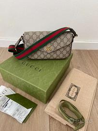 Borsa Gucci "Ophidia" GG Supreme Canvas Beige