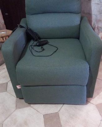 Poltrona elettrica reclinabile verde petrolio