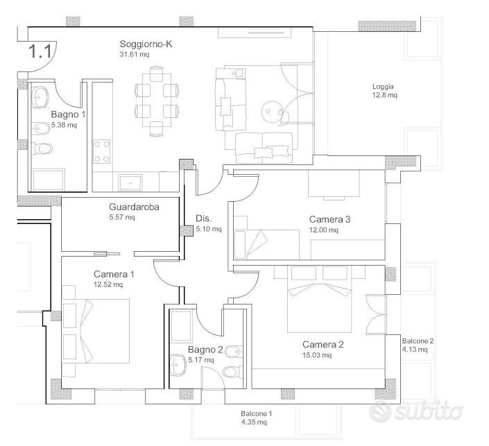 Apartment in Calderara di Reno, Bologna - Vista 5