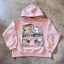 Felpa bimba Zara rosa con cappuccio 9-10