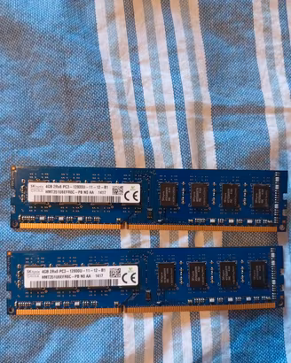 moduli di memoria RAM SK hynix da 4 GB ciascuno