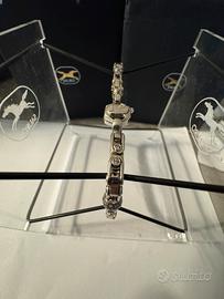 Bracciale oro bianco 18k con briliantini firmato
