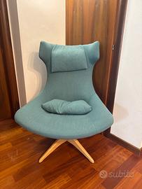 Poltrona H&CO colore ottanio