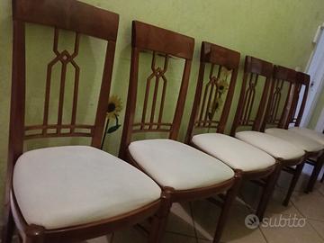 SET DI 6 SEDIE IN NOCE 