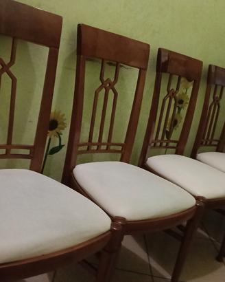 SET DI 6 SEDIE IN NOCE 