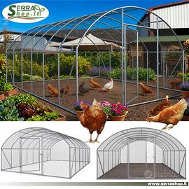 Gabbia pollaio voliera tunnel acciaio per galline
