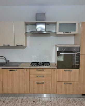 Cucina lineare con elettrodomestici