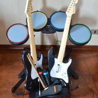 ROCK BAND PLAYSTATION BATTERIA CHITARRE MICROFONI