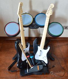 ROCK BAND PLAYSTATION BATTERIA CHITARRE MICROFONI