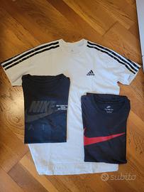  2 magliette nike e 1 adidas