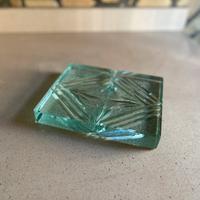 Posacenere in cristallo verde stile Fontana ARTE