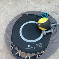 MINI TRAMPOLINO, CON ACCESSORI