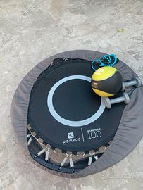 MINI TRAMPOLINO, CON ACCESSORI