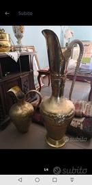 vaso anfora brocca in ottone antico h 95cm