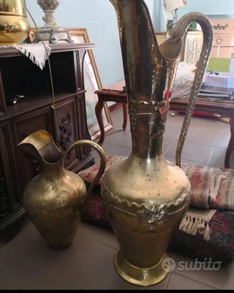 vaso anfora brocca in ottone antico h 95cm