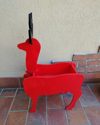 renna vintage in legno