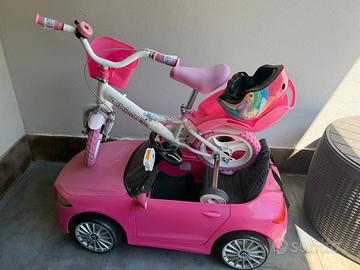 Auto elettrica bimba + Bicicletta 2-4 anni