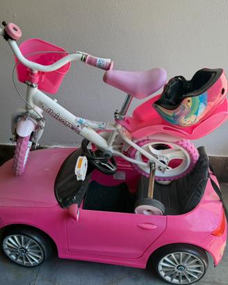 Auto elettrica bimba + Bicicletta 2-4 anni
