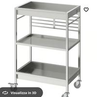 carrello in acciaio inox Ikea