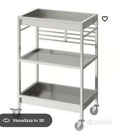 carrello in acciaio inox Ikea
