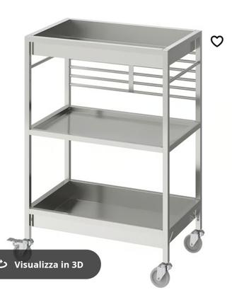 carrello in acciaio inox Ikea