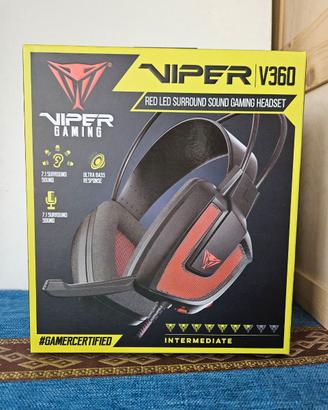 Cuffie Viper Gaming V360 - Surround 7.1 - Nuove.