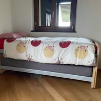 Struttura letti singoli estraibili