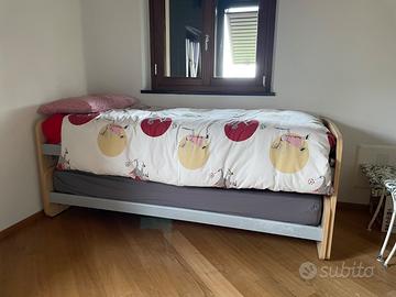 Struttura letti singoli estraibili